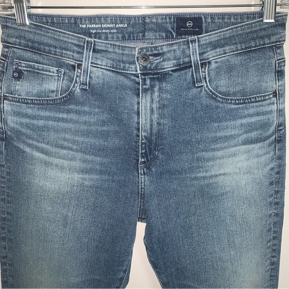 AG The Farrah Skinny Ankle Jeans Blue High Rise 30 - Picture 10 of 10
